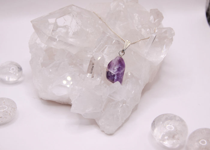 Amethyst Chevron - Ketten-Anhänger