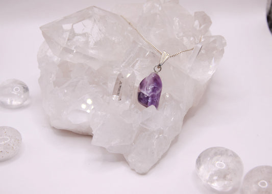 Amethyst Chevron - Ketten-Anhänger