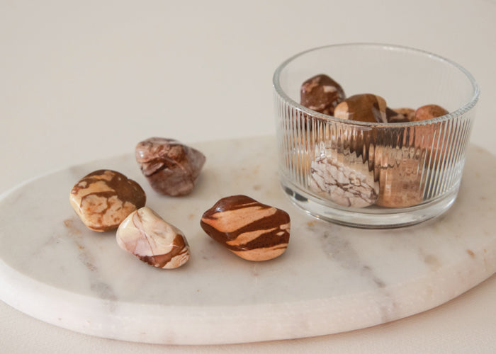 Cappuccino Jaspis - Trommelstein