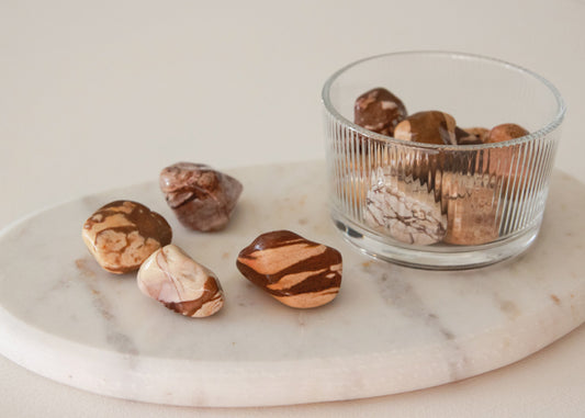 Cappuccino Jaspis - Trommelstein