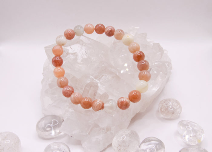 Mondstein Bunt - Armband 8mm