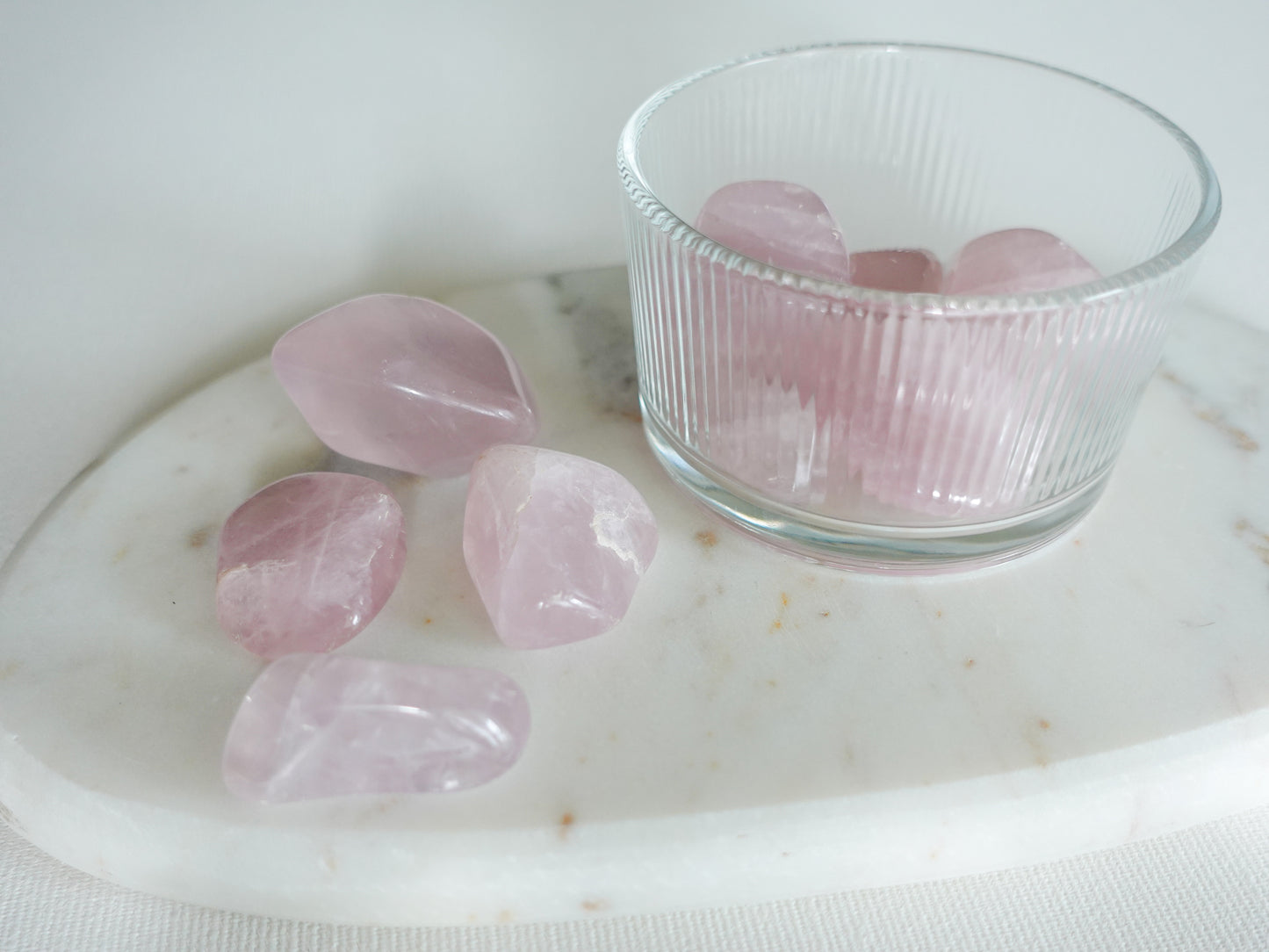 Rosenquarz - Trommelstein