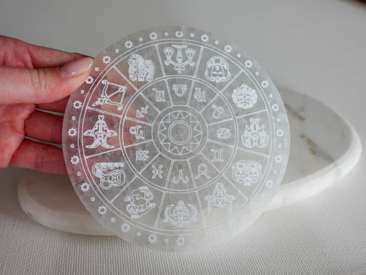 Selenit - Ladeplatte (Ø 12 cm)