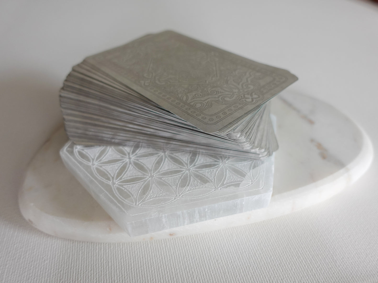 Selenit - Ladeplatte (Sechseck - 14 cm)