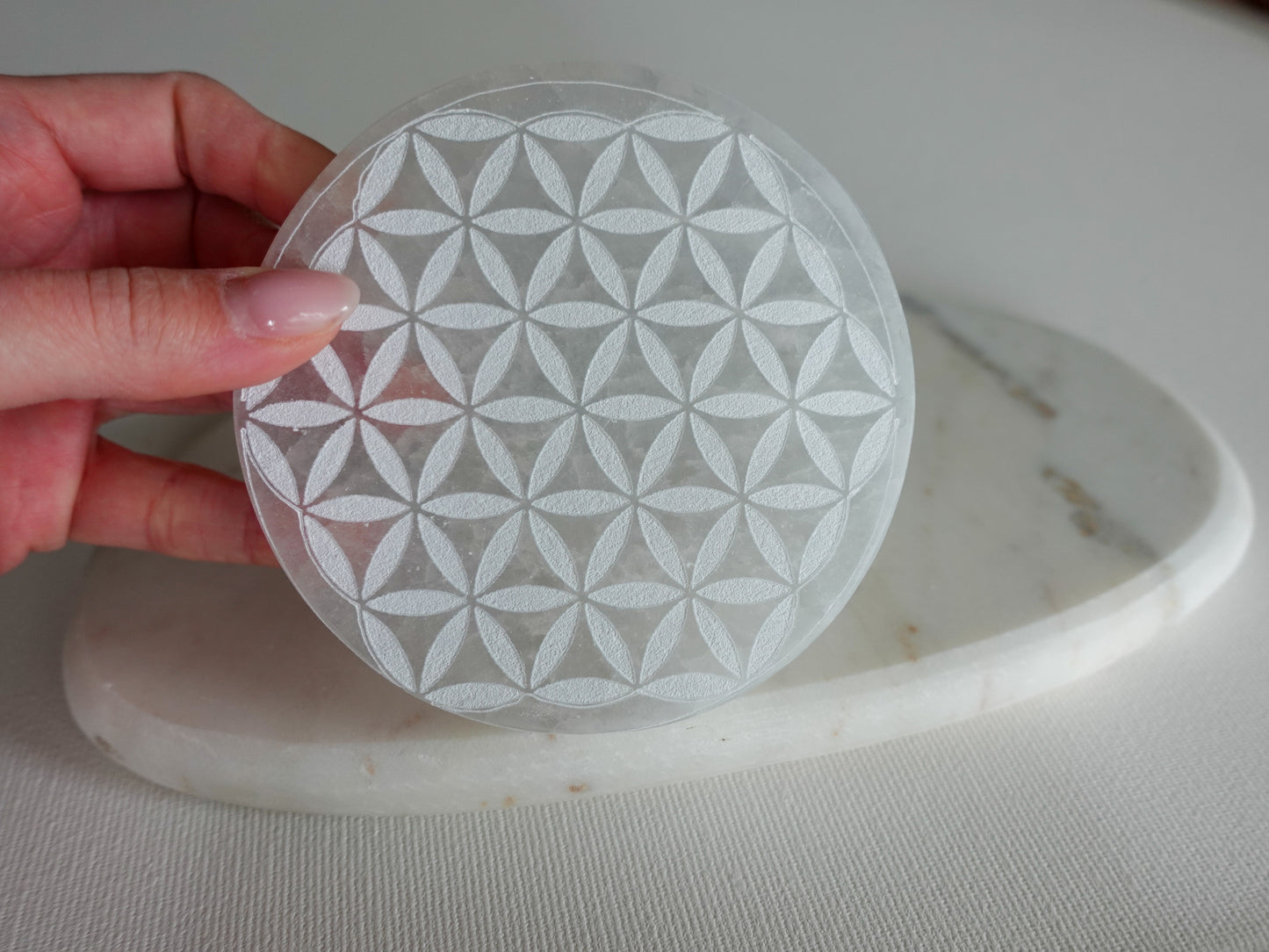 Selenit - Ladeplatte (Ø 10 cm)