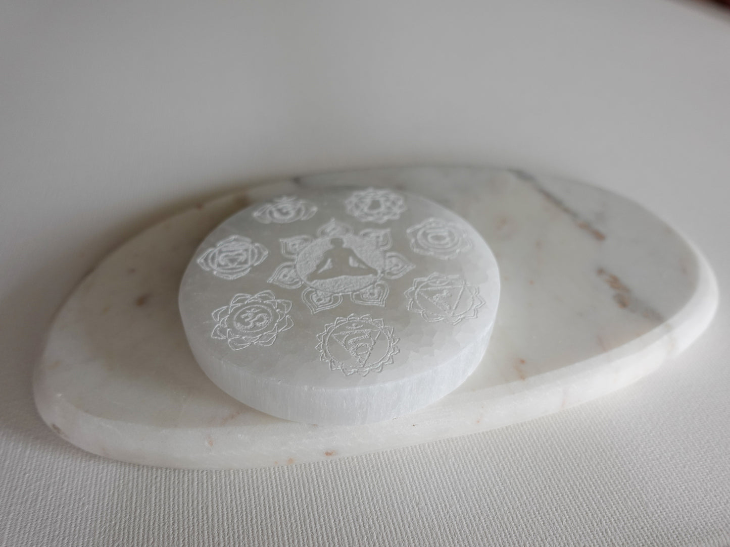 Selenit - Ladeplatte (Ø 10 cm)