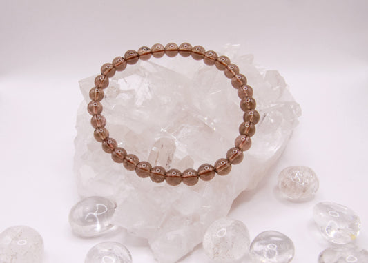 Rauchquarz - Armband 6 mm