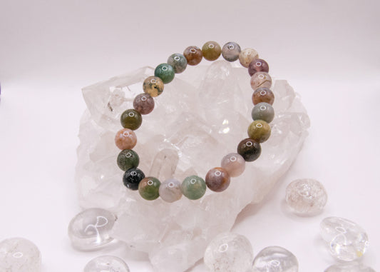 Moos-Achat - Armband 8 mm